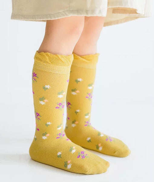 Floral Ruffle Socks